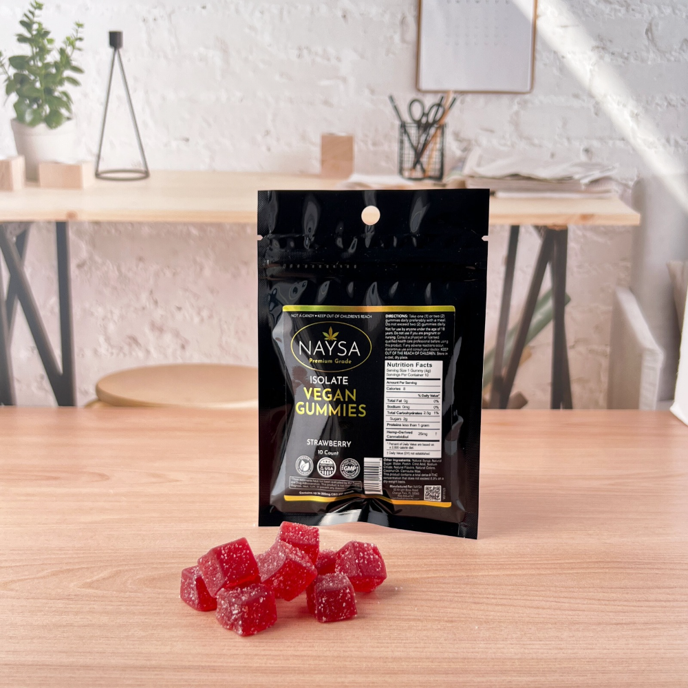 Vegan Gummies with 50mg CBD (Isolate) - 10 count